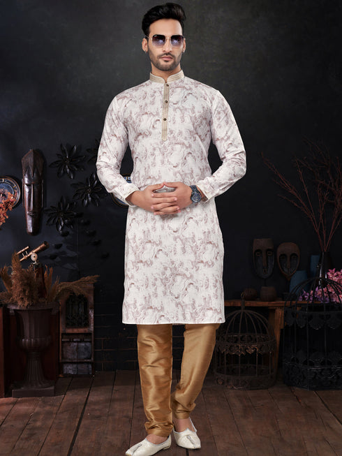 Purple Kurta Silk Payjama
