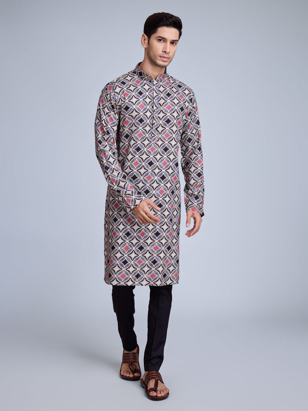 Grey Kurta Rayon payjama