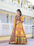 Yellow Dola Silk Anarkali Dress Acy9241