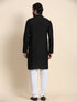 Black Kurta Viscose Rayon Payjama Closure View