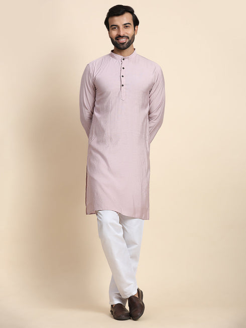 Light Mauve Kurta Viscose Rayon Payjama