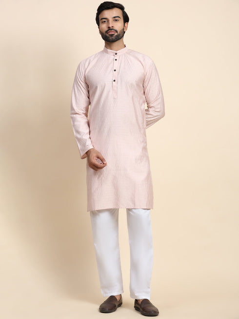 Pink Kurta Viscose Rayon Payjama