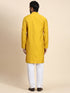 Mustard Yellow Kurta Viscose Rayon Payjama Closure View