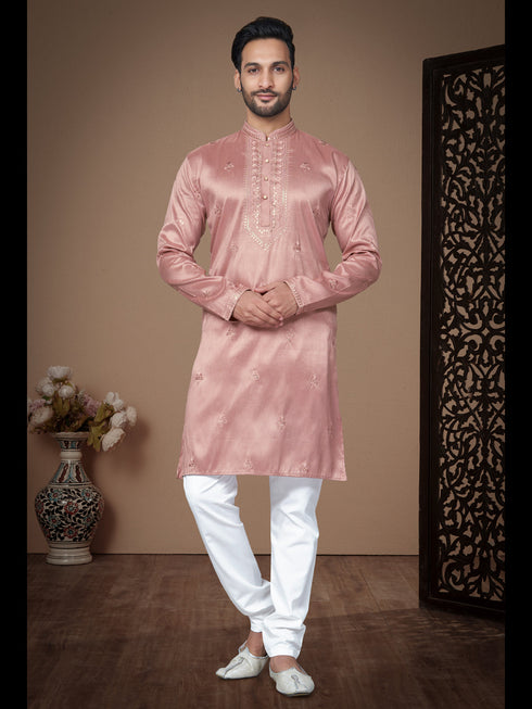 Pink Kurta Silk Payjama