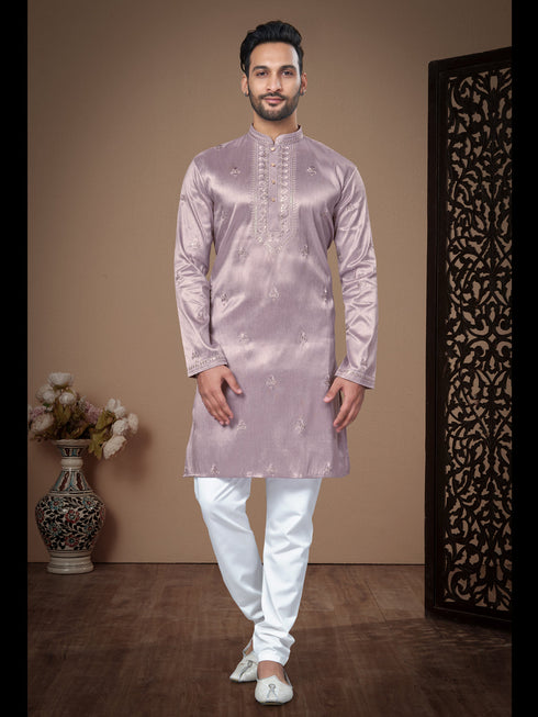 Purple Kurta Silk Payjama