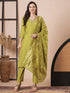 Green Pv Chanderi Pant Suit Acz3053