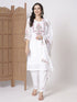 White Faux Georgette Pant Suit Acz3056