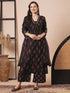 Black Cotton Blend Pant Suit Acz3058