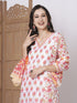 Pink Muslin Cotton Pant Suit Acz3060 Back View