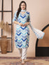 Blue Muslin Pant Suit Acz3061