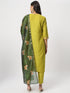 Green Cotton Pant Suit Acz3101 Closure View