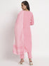 Pink Magic Cotton Pant Suit Acz3107 Closure View