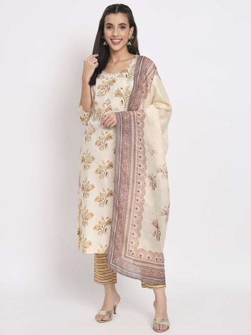 Cream Magic Cotton Pant Suit Acz3112