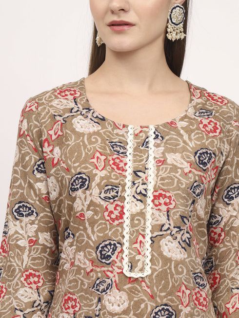 Brown Magic Cotton Pant Suit Acz3116 Back View