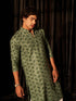 Green Kurta Viscose Payjama Closure View