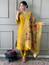 Mustard Pv Chanderi Pant Suit Acz3139
