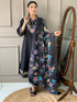 Black Chanderi Pant Suit Acz3142