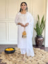 White Chanderi Pant Suit Acz3144