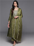 Green Chanderi Viscose Pant Suit Acz3146