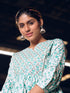 Sea Green Cotton Anarkali Suit Acz3158 Back View