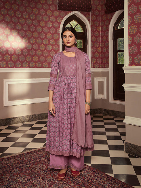 Onion Cotton Anarkali Suit Acz3162 Back View