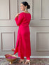 Pink Viscose Pant Suit Acz3171 Closure View