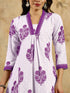 Purple Cotton Blend Pant Suit Acz3179 Back View
