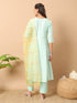 Sea Green Lurex Cotton Pant Suit Acz3224 Back View