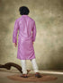 Purple Kurta Viscose Payjama Closure View