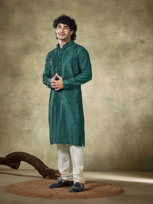 Green Kurta Viscose Payjama