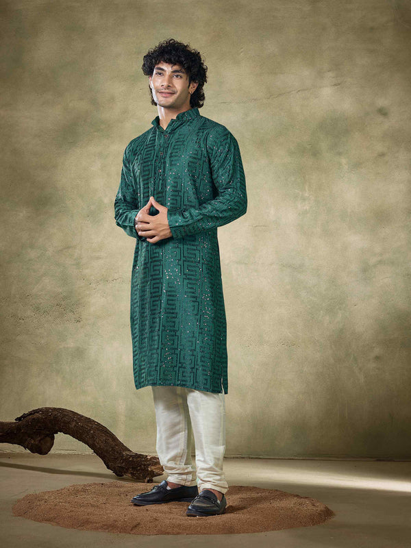 Green Kurta Viscose Payjama