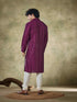 Wine Kurta Viscose Payjama Closure View