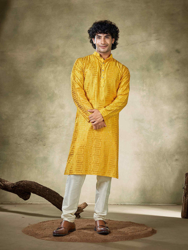 Yellow Kurta Viscose Payjama