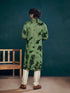 Green Kurta Viscose Payjama Closure View