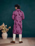 Purple Kurta Viscose Payjama Closure View