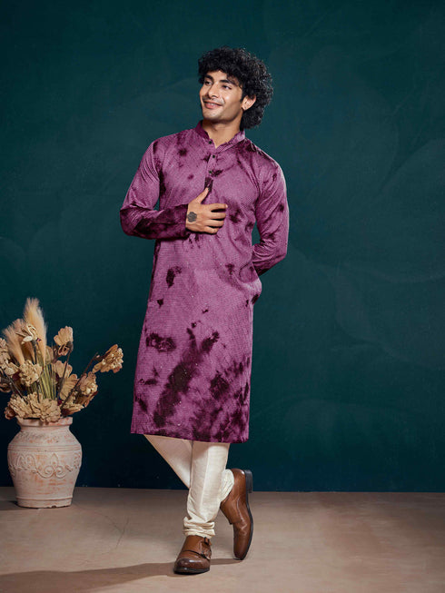 Purple Kurta Viscose Payjama