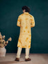 Yellow Kurta Viscose Payjama Closure View
