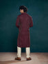 Wine Kurta Viscose Payjama Closure View