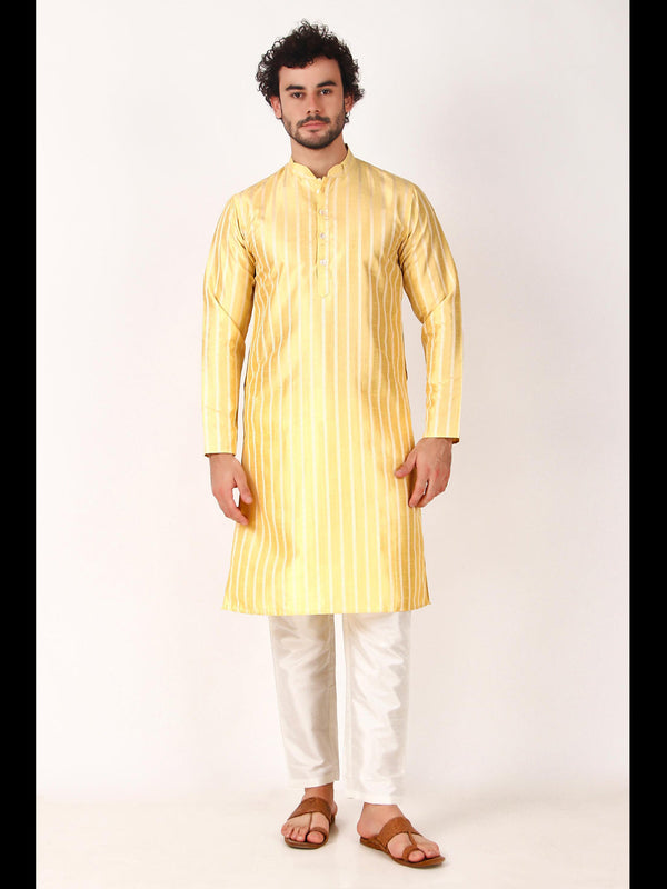 Lemon Kurta Art Silk Payjama