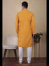 Yellow Kurta Cotton Payjama Closure View