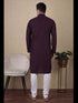 Wine Kurta Cotton Payjama Closure View