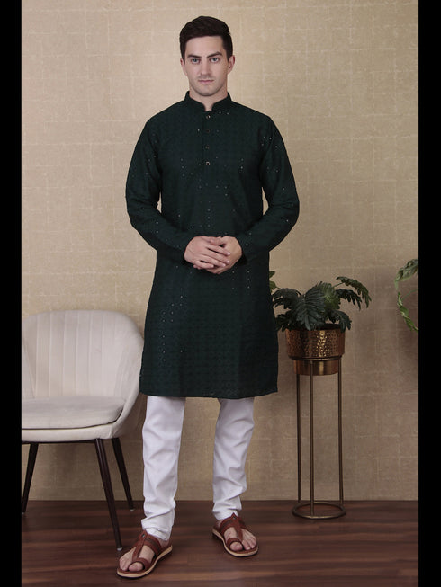 Green Kurta Cotton Payjama