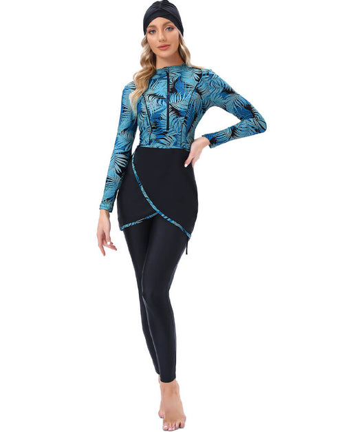 Muslim Sport Swimwear Women Modest Burkinis Wear Long Sleeves Swimsuit