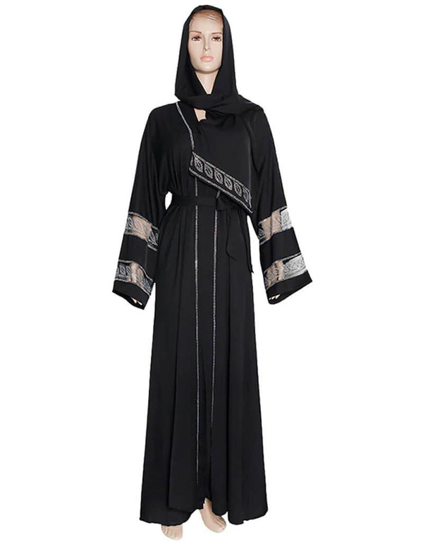 Diamond beaded designer Abaya with Back pattern
