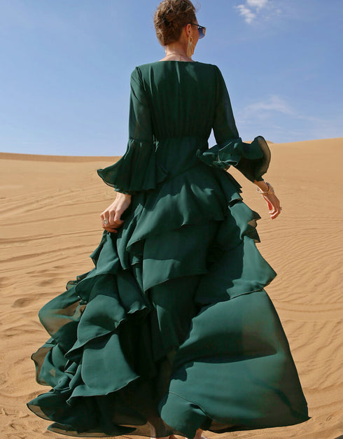 Dubai style Evening Dresses Chiffon Abaya For Arabic Women