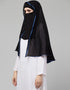Blue Polyester Georgette Head Covers Hijab