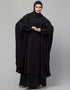 Arabic Beautiful Black Color embroidery Work Abaya