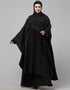 Arabic Beautiful Black Color embroidery Work Abaya