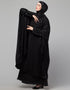 Arabic Beautiful Black Color embroidery Work Abaya