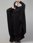 Arabic Beautiful Black Color embroidery Work Abaya